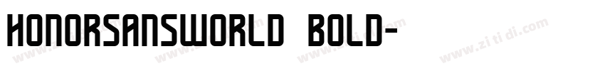 Honorsansworld bold字体转换